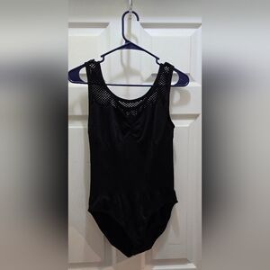 Smart Fit Me Black Bodysuit with Mesh Detail 1X/2X